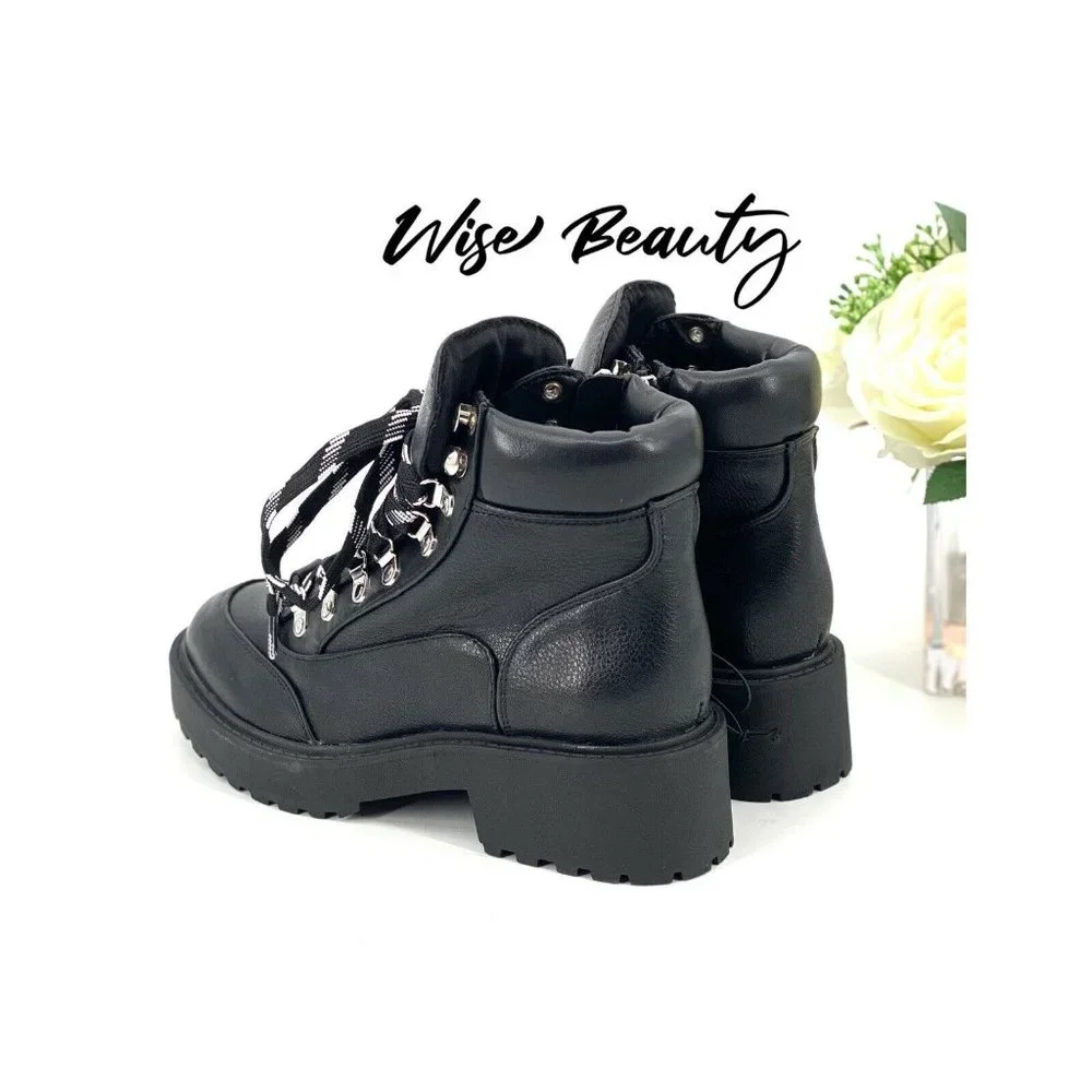 NEW Women's Lizbeth Hiking Boots Size 5 Shoe Black Universal Thread - Picture 6 of 7